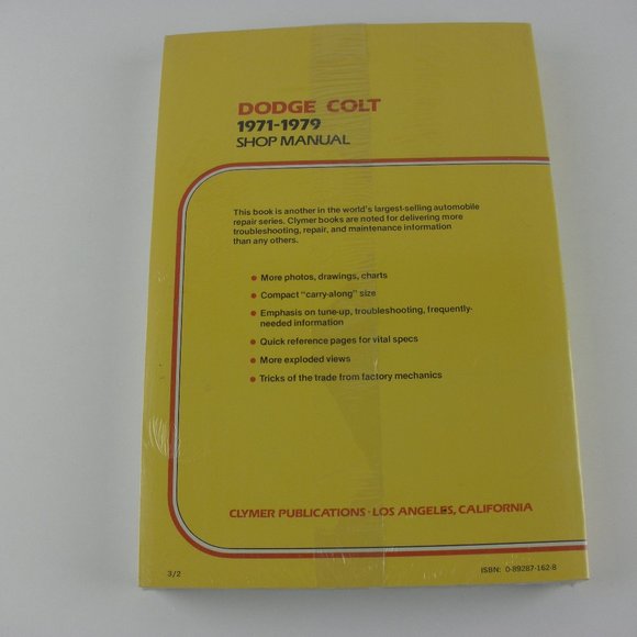 1971-1979 Dodge Colt Shop Manual - Picture 2 of 6